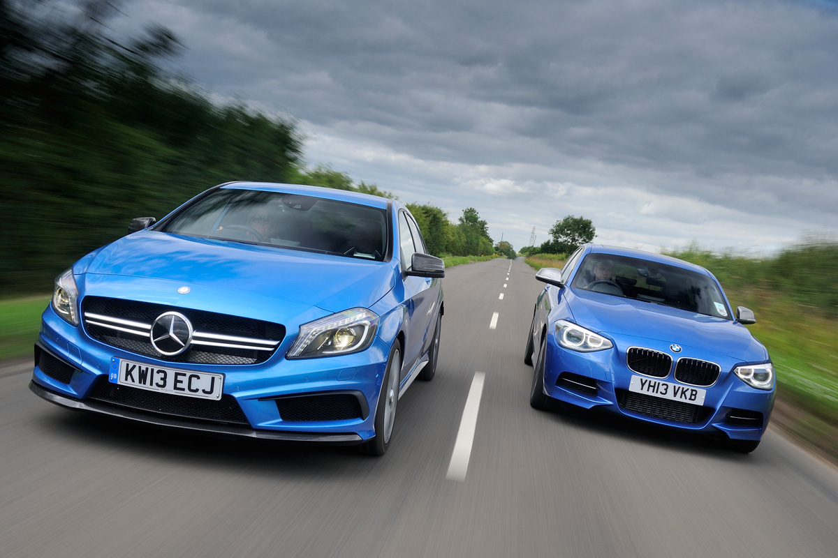 BMW M135i и Mercedes-benz A45 AMG
