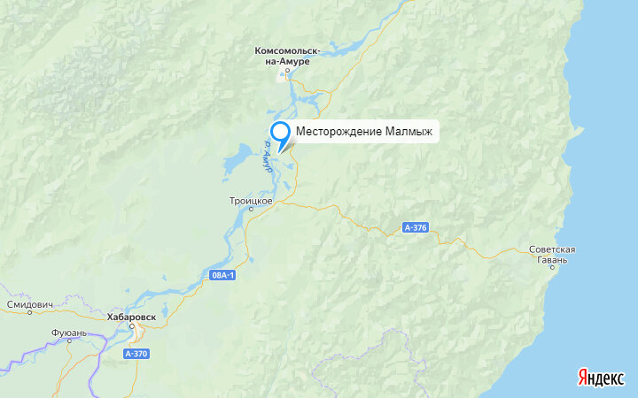 Малмыжское месторождение хабаровский край карта