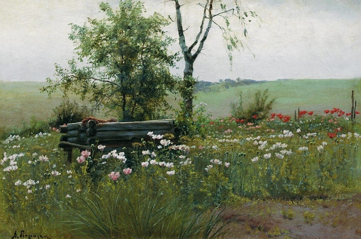 Маки. Картина была написана не позднее 1891 года. Алексей Писемский. 