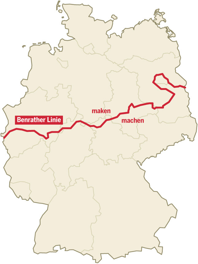 Линия Бенрата на примере глагола machen-делать.