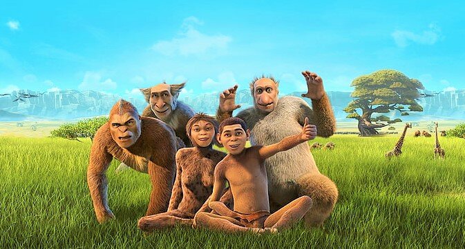 Кадр из мультфильма "Эволюция"  / "Pourquoi j'ai pas mangé mon père"