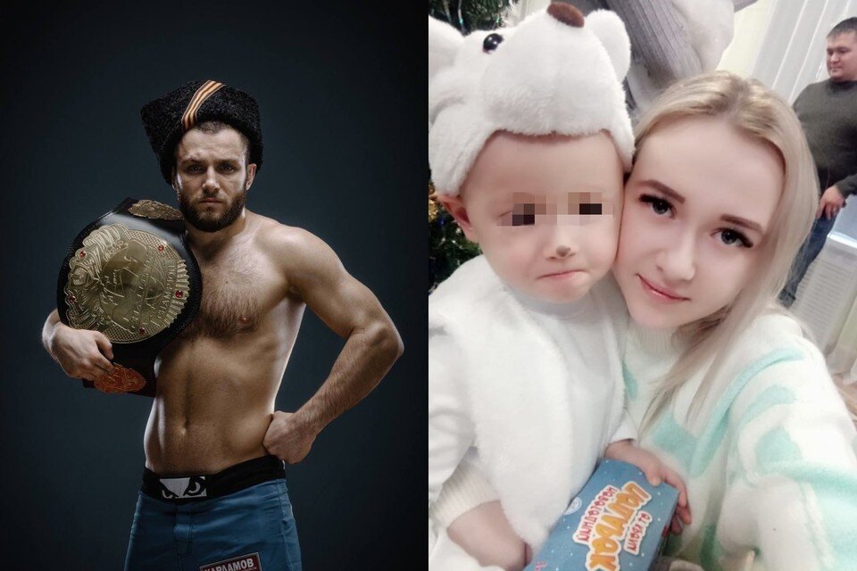    Боец ММА Макс Дивнич и семья Антона Чашкина. Фото: Макс Дивнич / vk.com / предоставлено "Комсомолке"