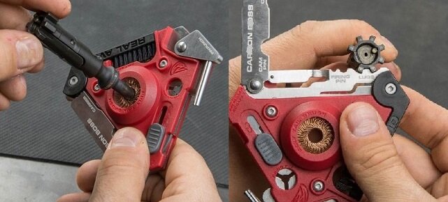 Гаджет также наделен съемником штыревого штифта и сменной вращающейся люминофорной бронзовой щеткой