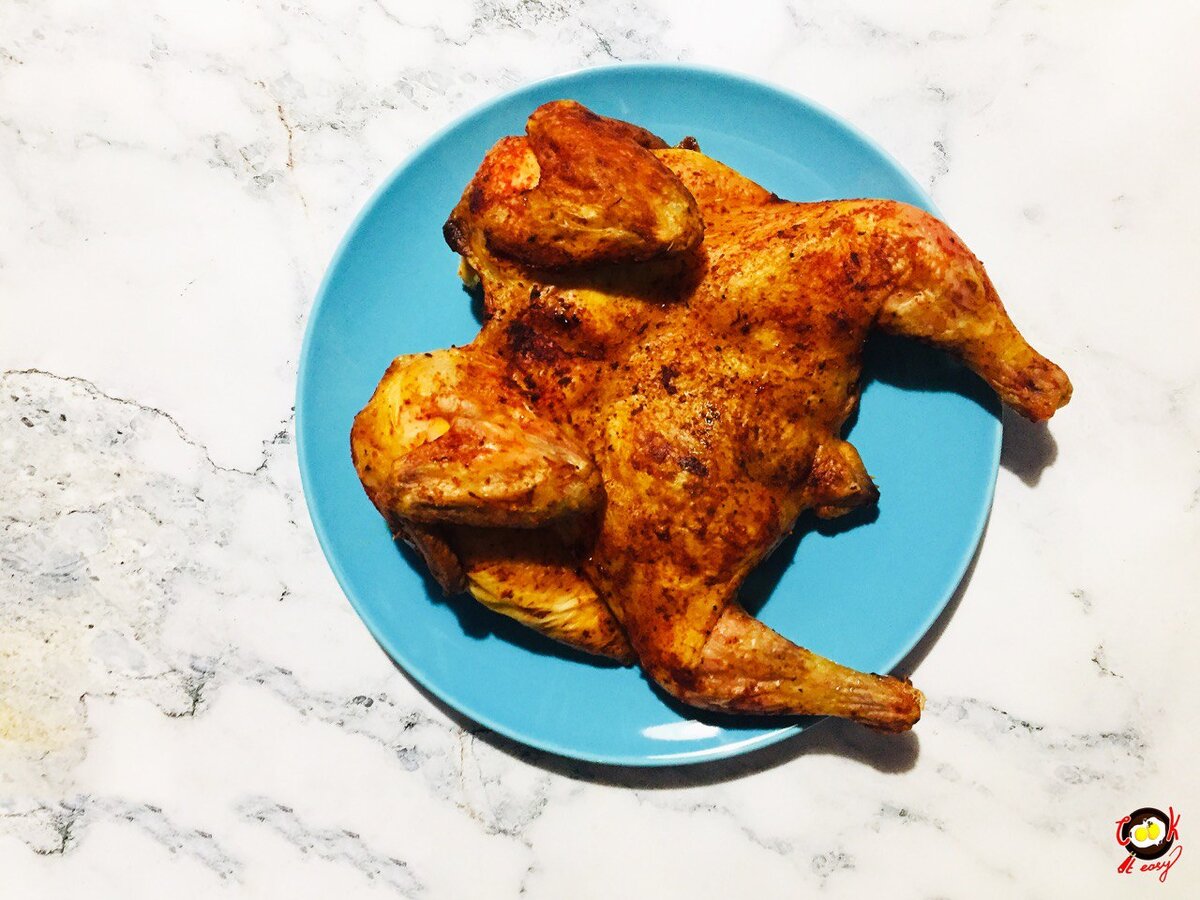 Запеченный цыпленок табака в духовке