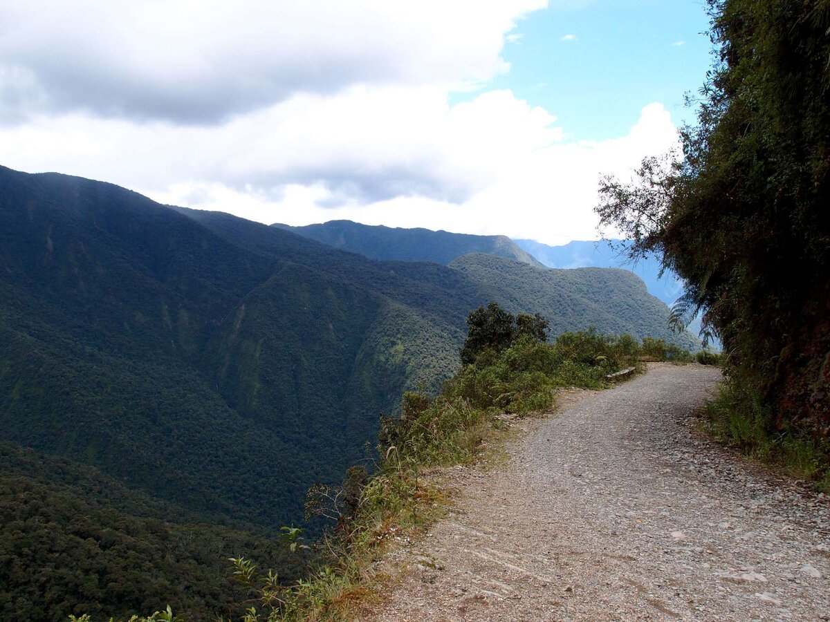 Северная дорога Юнгас в Боливии