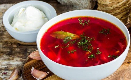 Постный борщ.