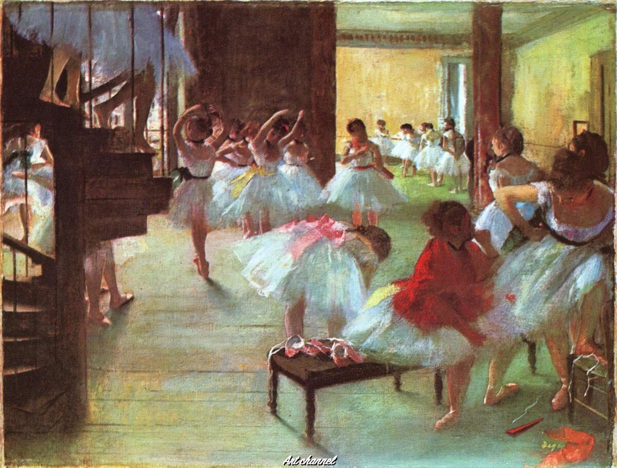 "Балетная школа", 1873г. Эдгар Дега