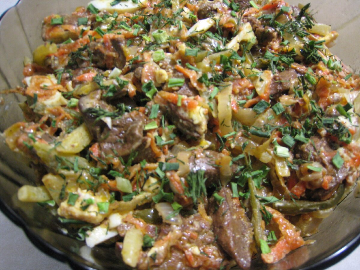 Салат "Обжорка" из курицы. Вкусно и сытно. Простой пошаговый рецепт с фото. STAS