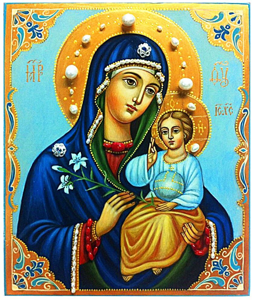 Рукописная икона Пресвятой Богородицы «Неувядаемый Цвет», производство «Япос» https://япос.рф/catalog/ikona-presvyataya-bogoroditsa-neuvyadaemyy-tsvet-biser.html