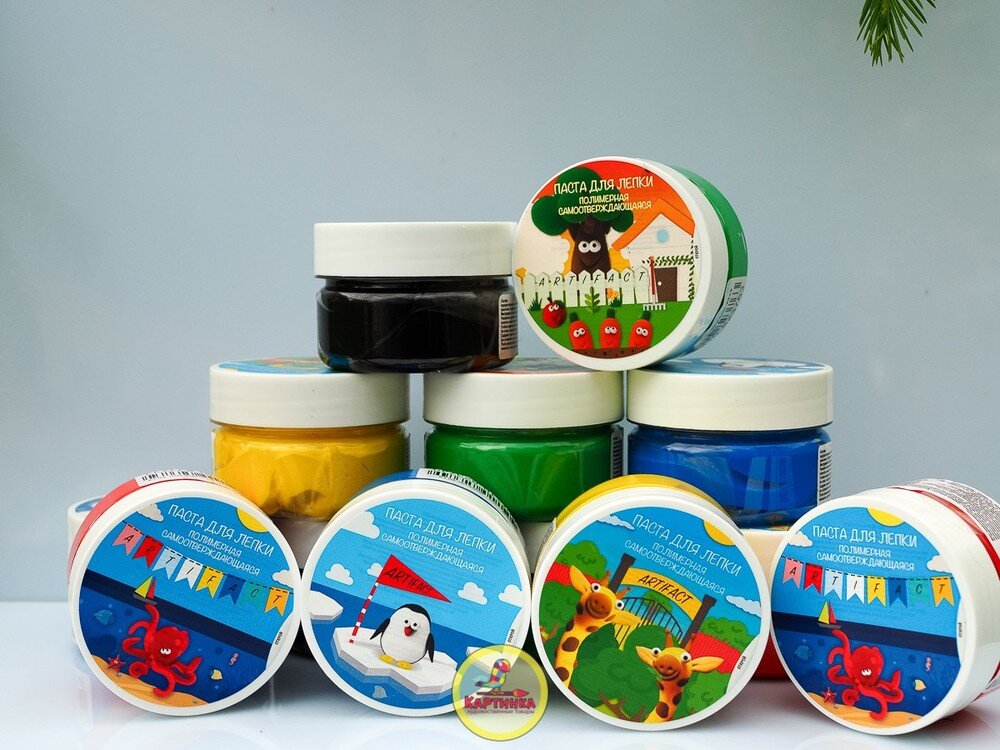 Самозастывающая пластика Artifact - 6 цветов, из которых можно получить множество оттенков