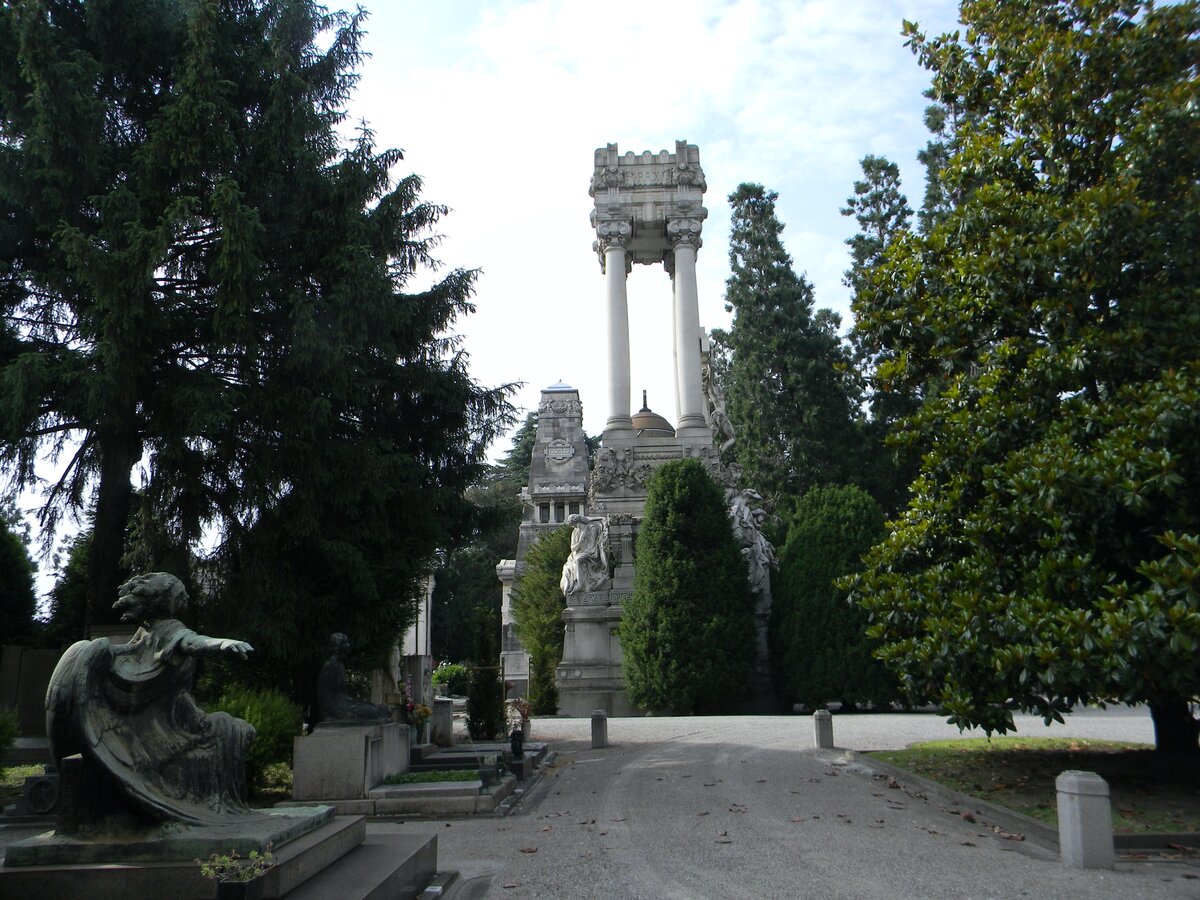 Монументальное кладбище в Милане Cimitero Monumentale, фото, видео