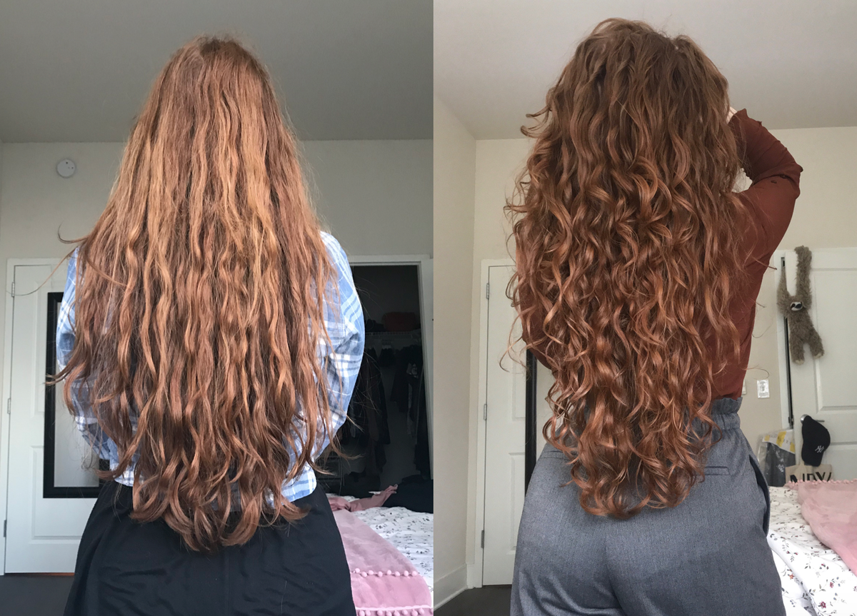 Увлажнить вьющиеся волосы. Кудрявый метод на длинные волосы. Вьющиеся волосы до после. Curly girl method для волнистых волос. Волнистые волосы после мытья.