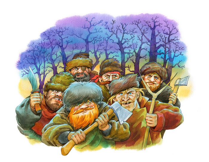 Разбойники, художник-иллюстратор Елена Володькина