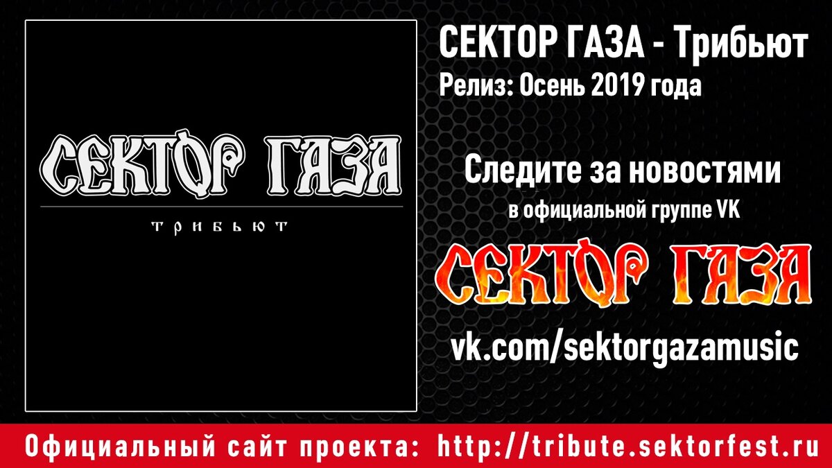 Взято с официальной странички группы  "Сектор Газа" в ВК.
