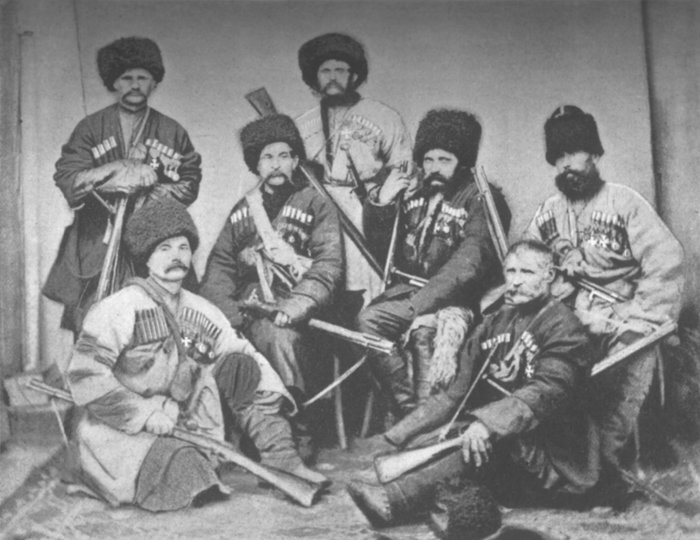 Пластуны Черноморского казачьего войска.  Отличившиеся при обороне Севастополя. 1854-55гг