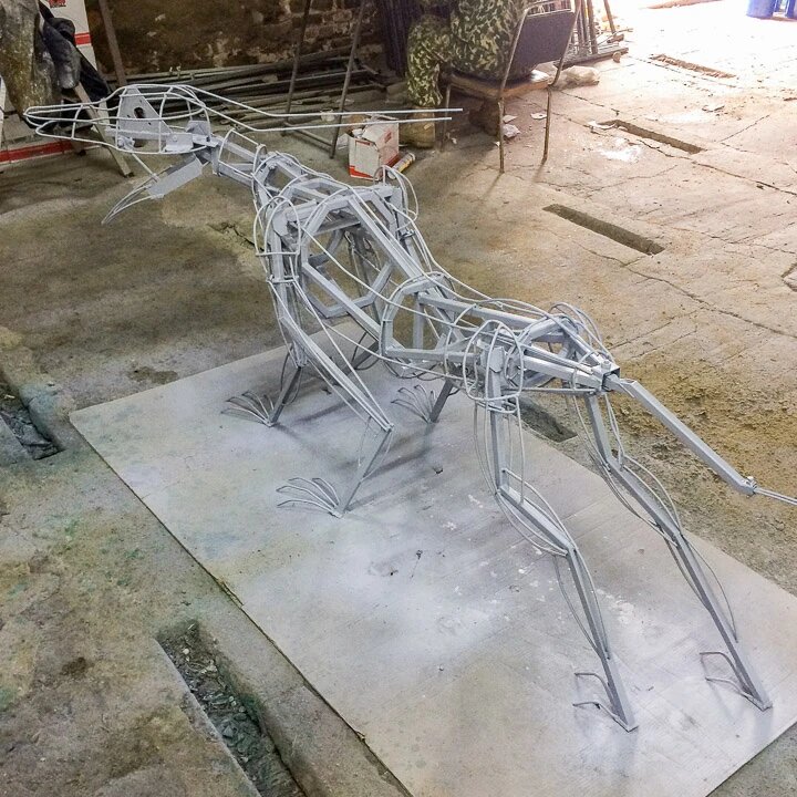 Основные этапы производства статичной фигуры Змее-волка из Аватара