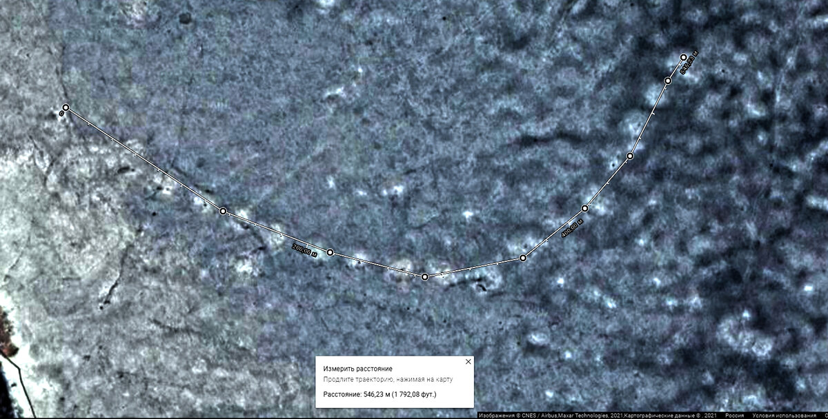 Расстояние на котором расположены круги от 500 до 700 метров!