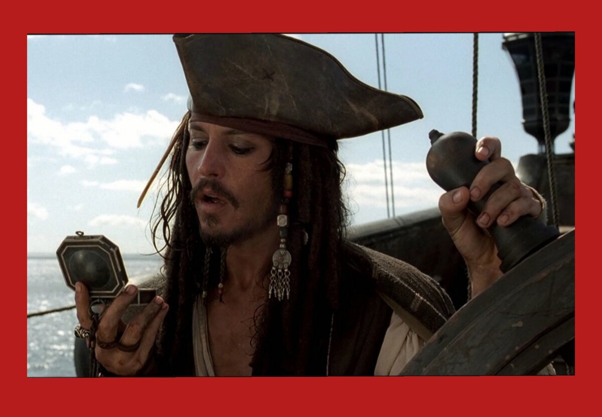 "Проклятие Черной Жемчужины", на указательном пальце правой руки личное украшение актера