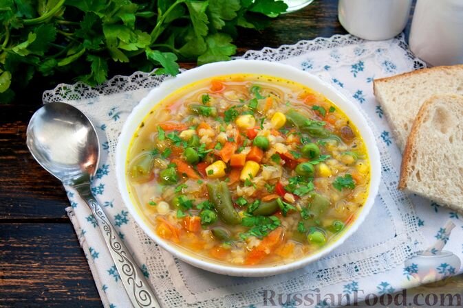 Суп из жёлтой чечевицы с колбасками - рецепт автора Alla Reisich