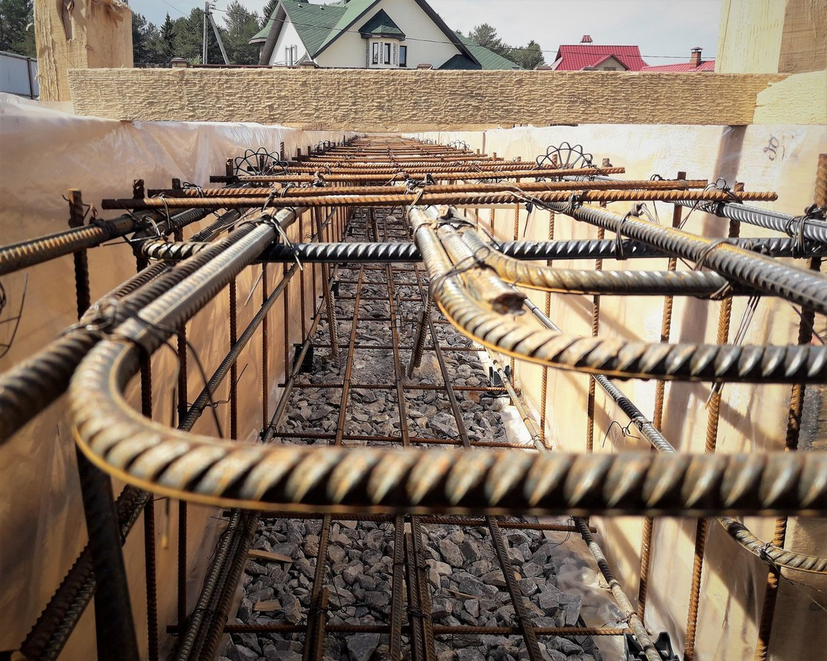 Связанный арматурный каркас