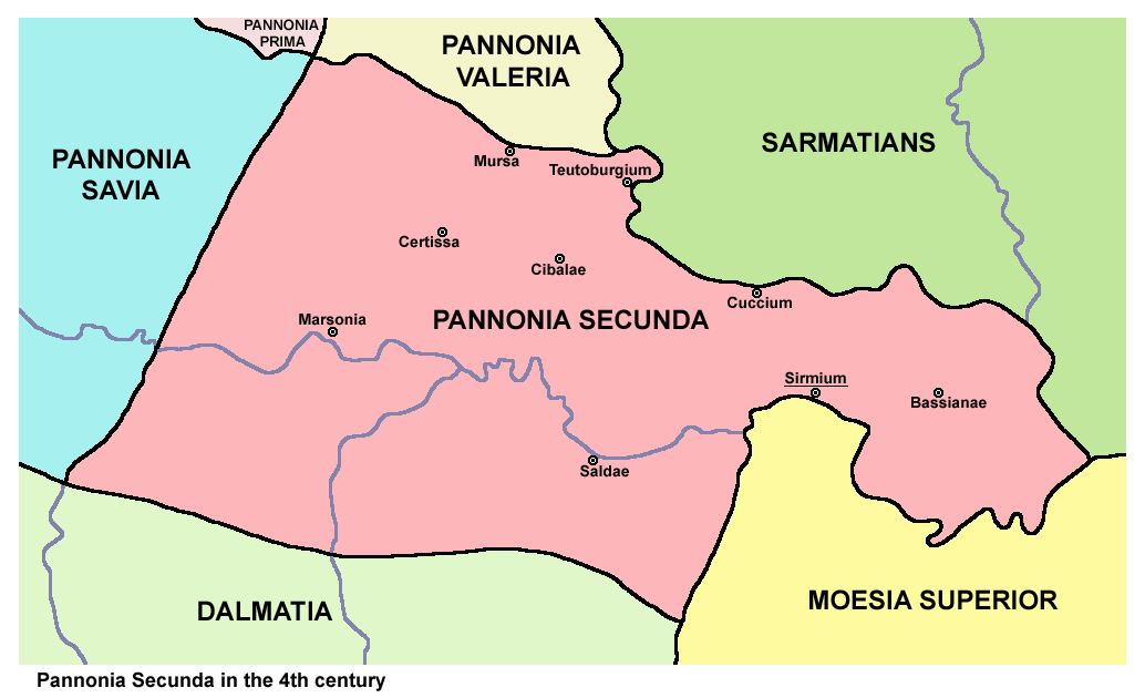 Карта Римской Паннонии
