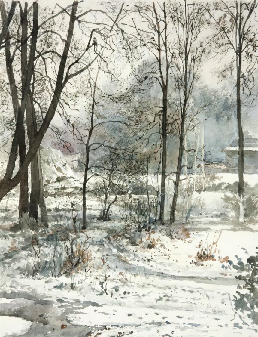 "Зимний пейзаж. Москва", 1882. Поленова Елена 