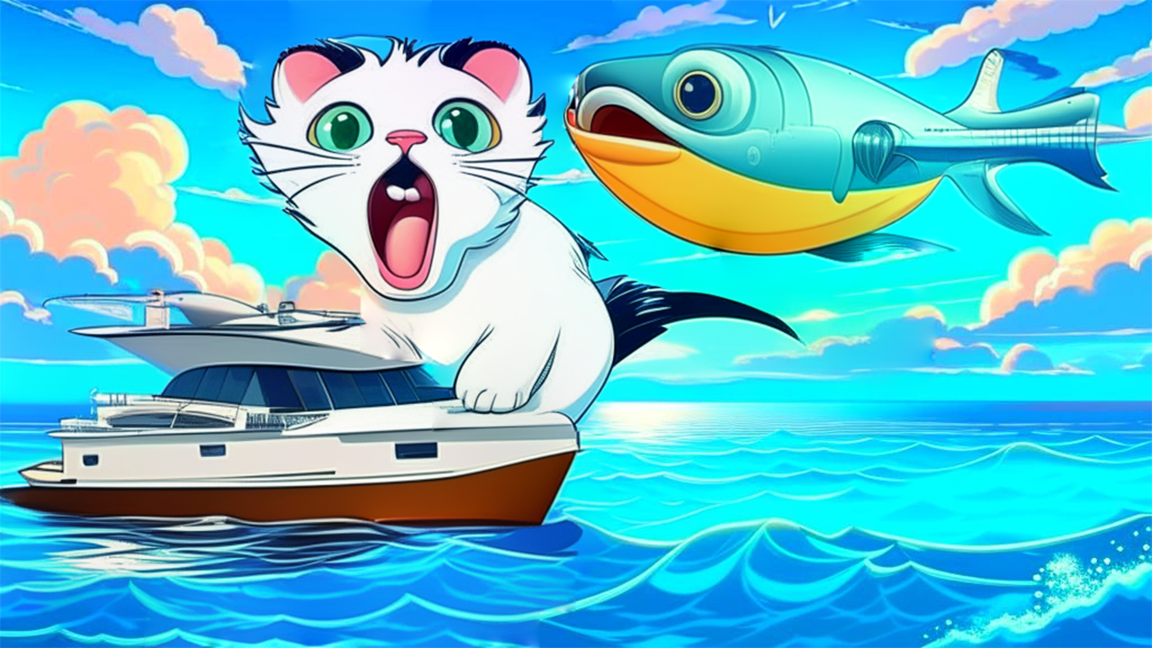 СМОТРИ! ЛЕТАЮЩАЯ РЫБА! ► Cat Goes Fishing |14|