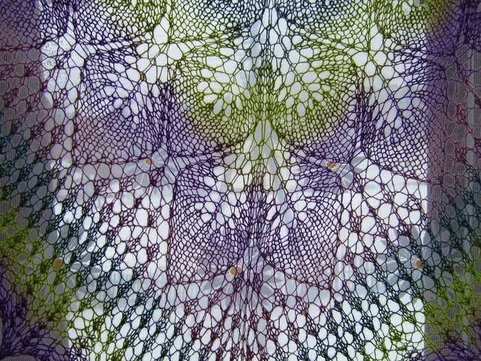 Шаль “Замерзшие листья” (Вязание спицами) – Журнал Вдохновение Рукодельницы