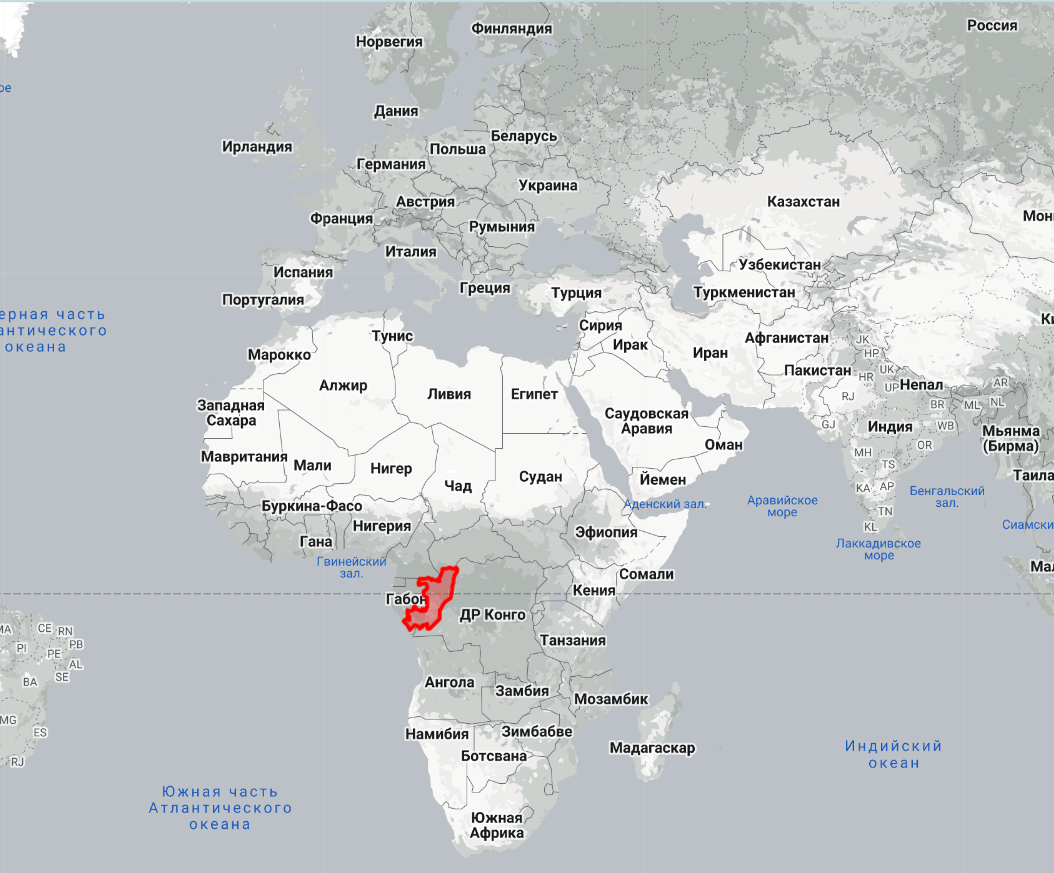 Республика Конго это тут. Просьба с большим соседом, ДР Конго, не путать