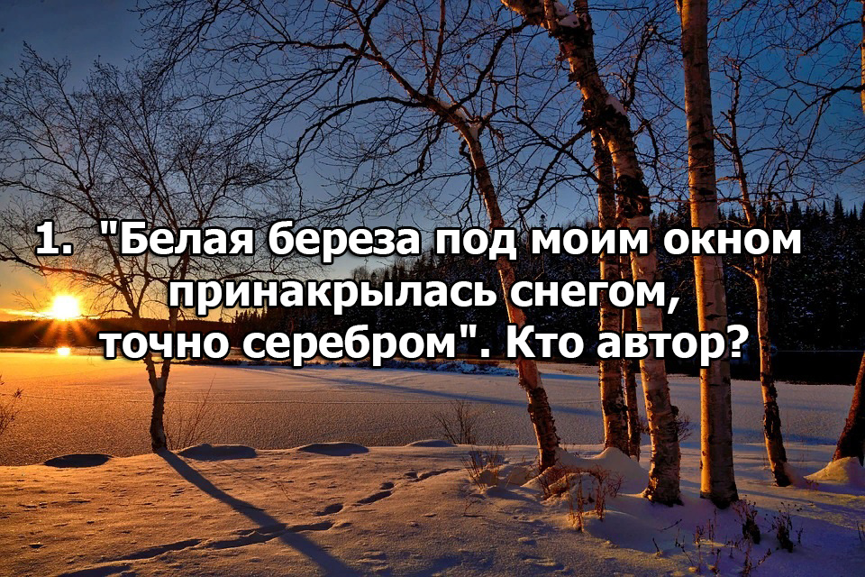 Вопрос из литературы