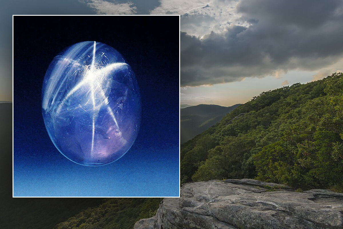 Звездчатый сапфир "Одинокая звезда", горы Северной Каролины, США