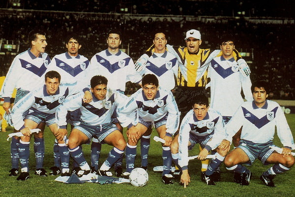 Команда победителей перед матчем. Они сотворили сенсацию.