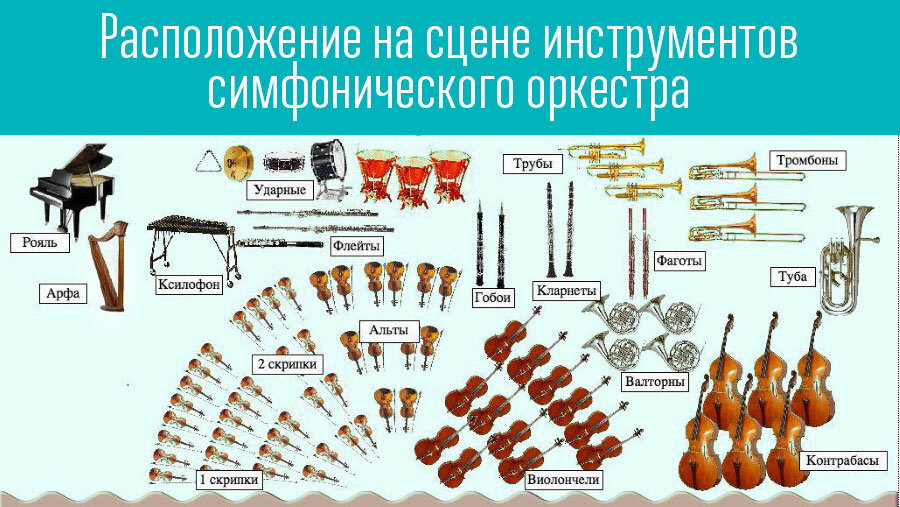 Картинки инструменты симфонического оркестра картинки для детей