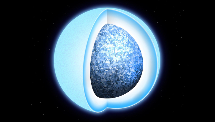 Иллюстрация кристаллизованного белого карлика. 
Источник: Университет Уорика / Марк Гарлик
