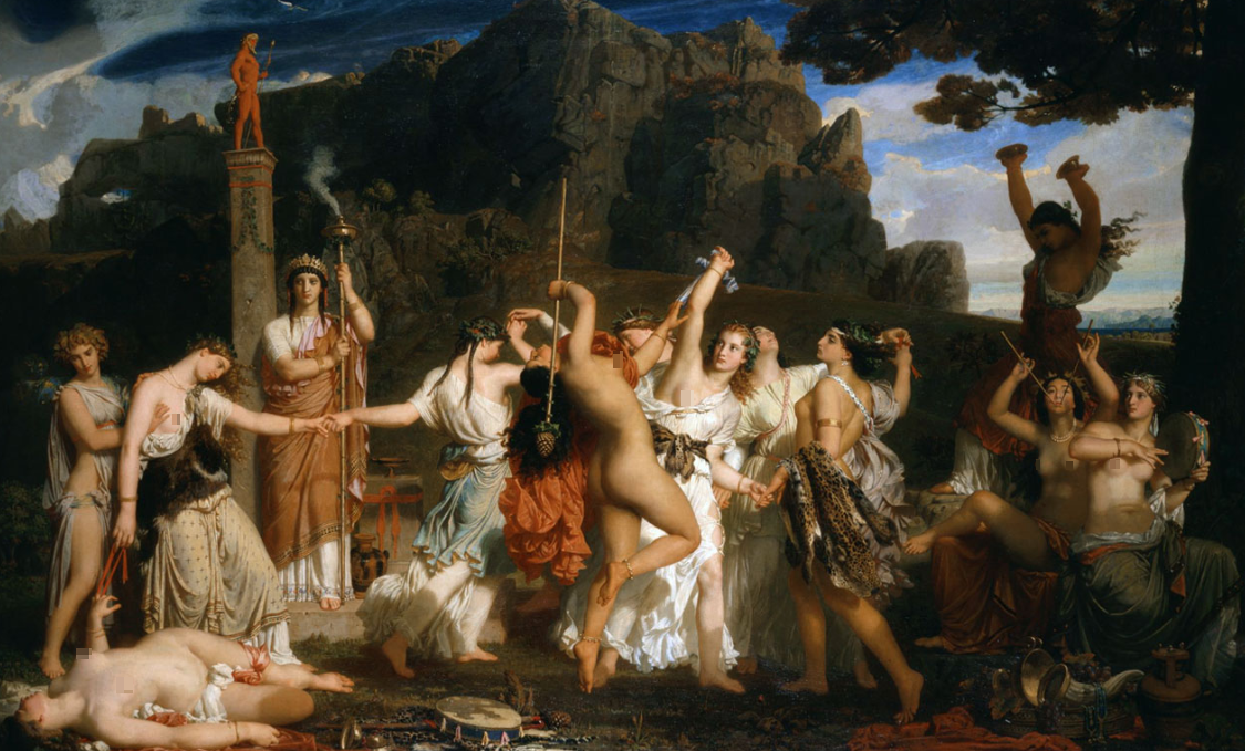 Танец вакханки, 1849, Марк Габриэль Шарль Глейр. Авторские права: общественное достояние.