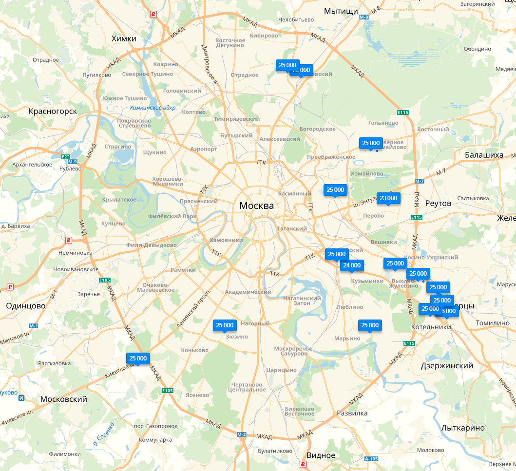 Карта барвиха московской области