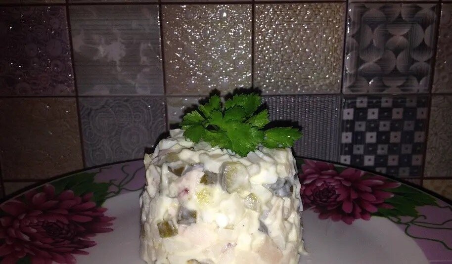 На фото готовый салатик.