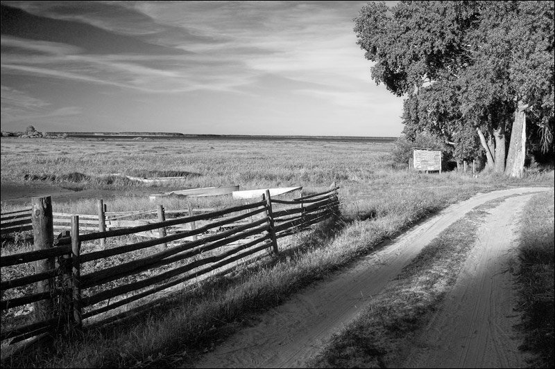 Черно белая фотография пейзаж