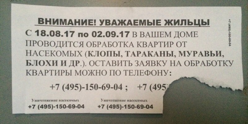 объявления подобного плана регулярно вывешиваются в подъезде. фото из интернета