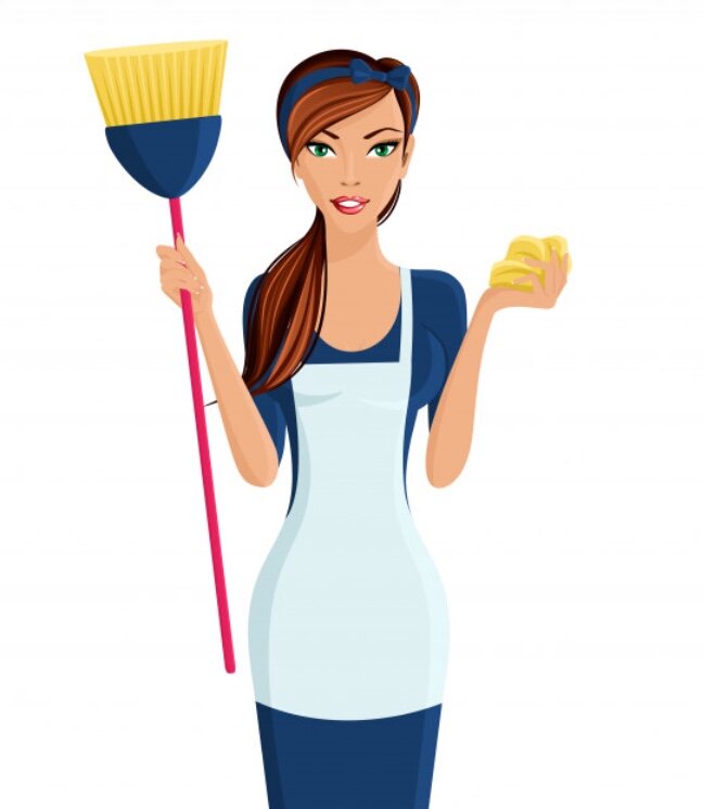 Источник https://ru.freepik.com/premium-vector/young-woman-cleaner_4618462.htm