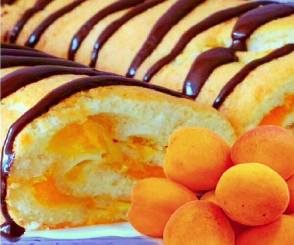 рецепт рулета с начинкой из кураги