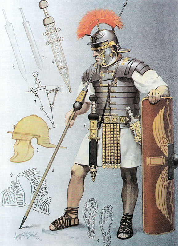 Легионер II легиона Августа, Британия, 43 г. н.э. 