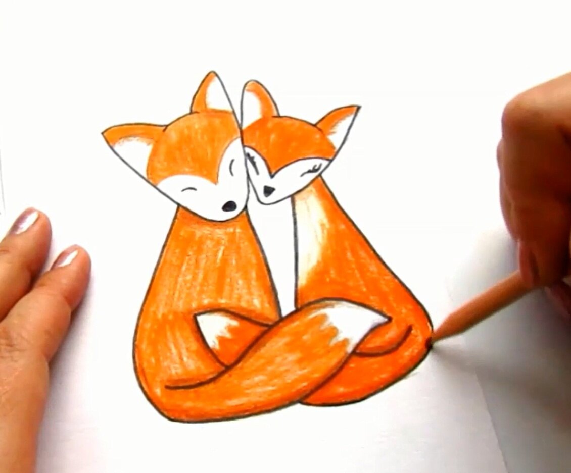 Лисичка мастер класс для детей рисование