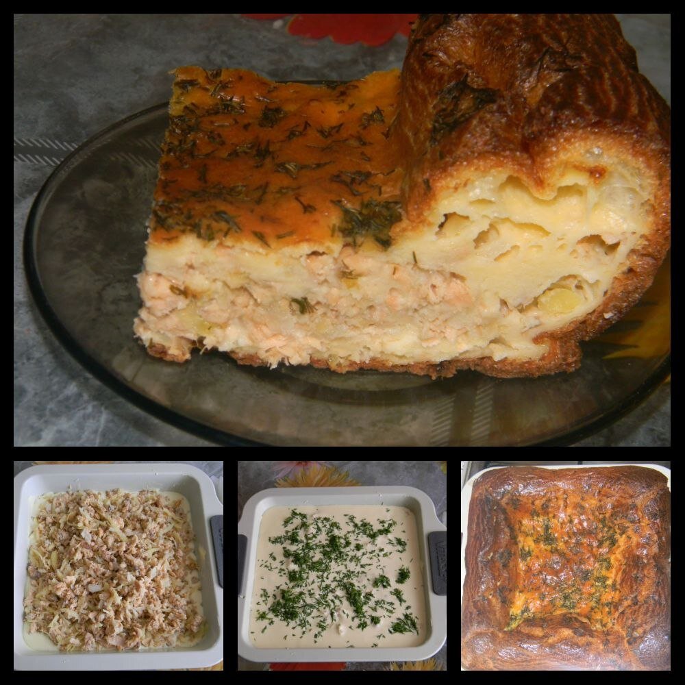 Рыбный пирог запеканка