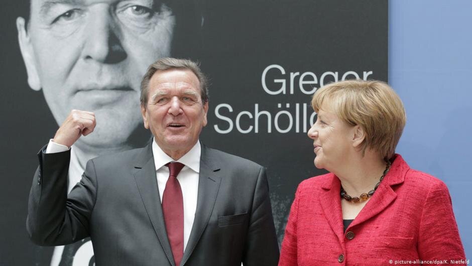 Герхард Шрёдер и Ангела Меркель
