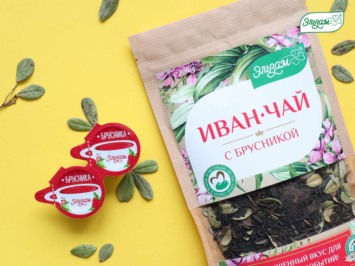Фито-ягодный сироп "Брусника" и иван-чай с листом брусники от Эльзам
