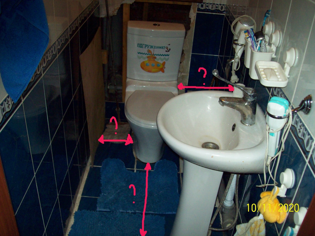 снимаем размеры где будет расположен новый унитаз или меряем по старому.