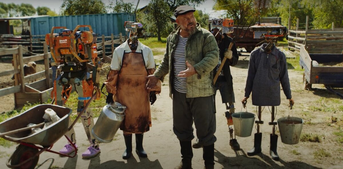 Русская деревня роботов. Источник фото аккаунт birchpunk на youtube.