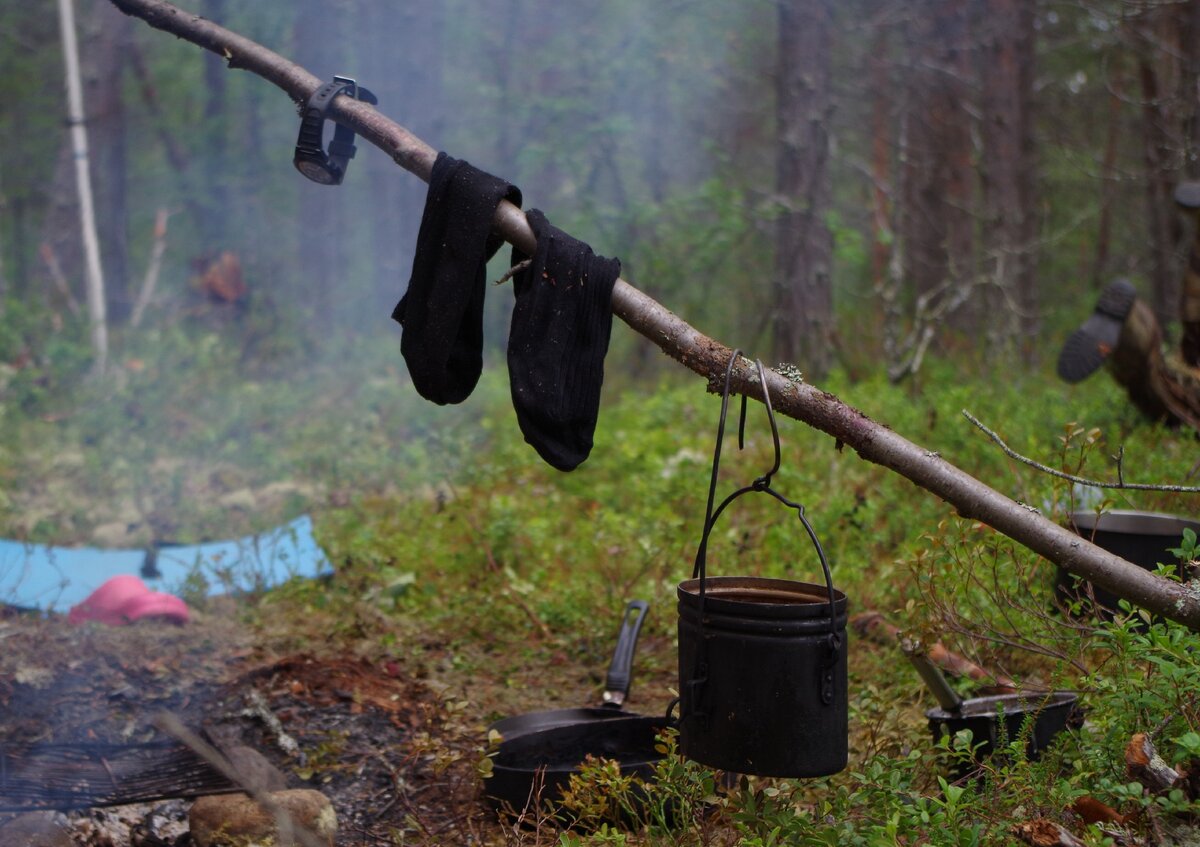 Кольский.  Стоянка перед переносом от озера Вуэннияур к  Вокману. 