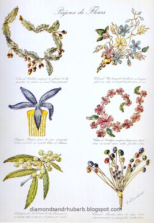 Иллюстрация с украшениями Gripoix, Vogue, 1938 г.